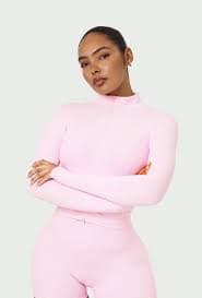 Sculpt Zip Long Sleeve - Ballet Pink
