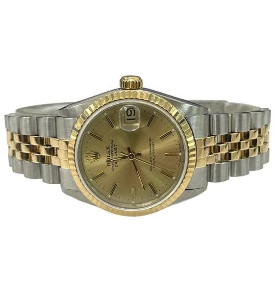 Rolex Datejust 68273 Midsize Champagne Dial Ladies Watch