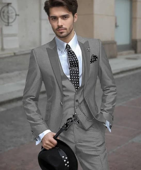 Men's 3-Piece One Button Wedding Suit