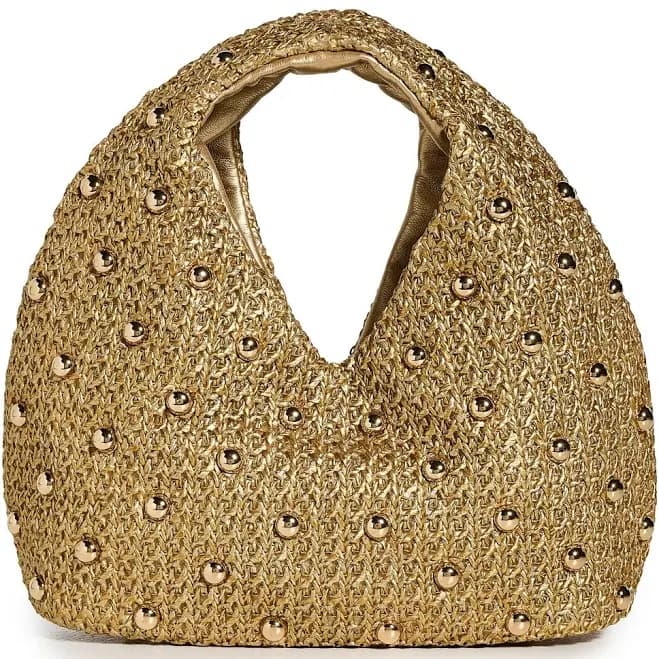 Dolce Vita Studded Raffia Handbag