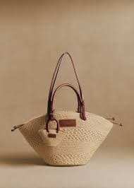 Justine Basket Bag - Natural Perforated Raffia - Raffia - Sézane