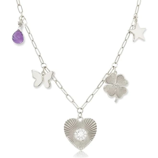 Jennifer Miller Amethyst Charm Necklace