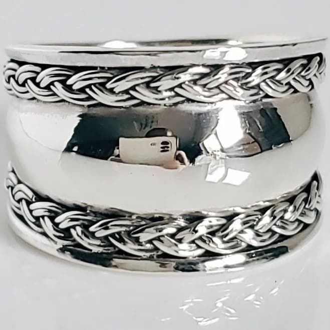 Sterling Silver Wide Band Ring