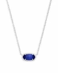 Kendra Scott Blue Elise Necklace in Silver