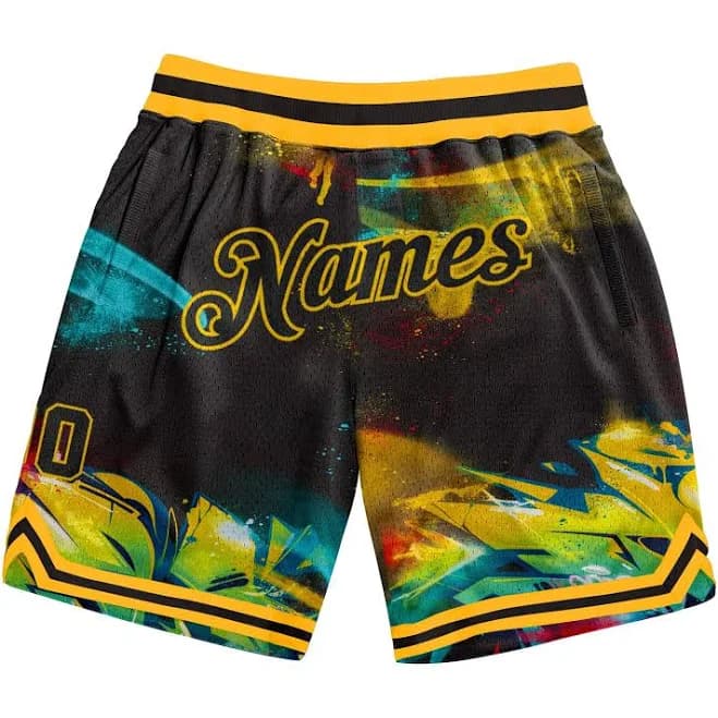 Custom 3D Graffiti Basketball Shorts
