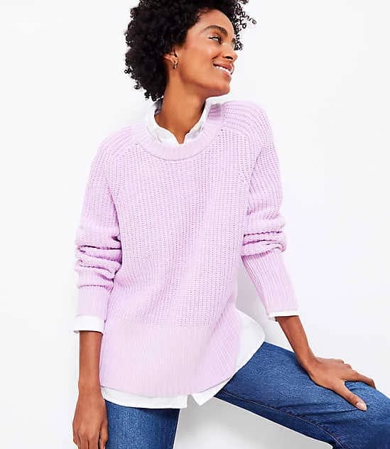 Loft Women's Ribbed Tunic Sweater