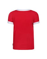 Girls Festive Santa Short Sleeve Billie Ringer T-Shirt – Pink Summer Christmas Tee