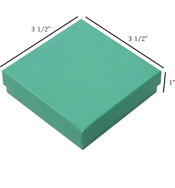 Teal Blue Cotton Filled Gift Boxes