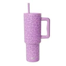 Simple Modern 40 fl oz Insulated Stainless Steel Trek Tumbler with Straw Lid | Electric Lavender Leopard - Walmart.com