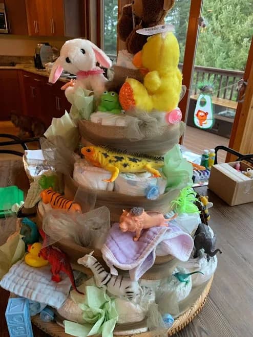 BABY SHOWER Party Center pieces Tiered Party Cake