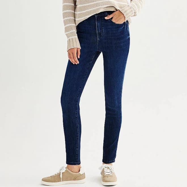 Women's Sonoma Goods For Life High-Rise Skinny Jeans, Size: 4 Short, Dark Wash