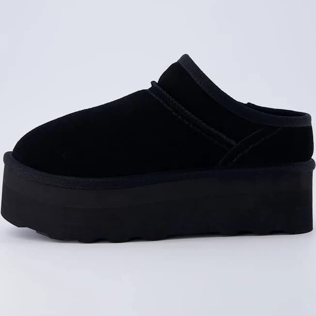 Cushionaire Women's Huggy Genuine Suede Platform Mule with Memory Foam