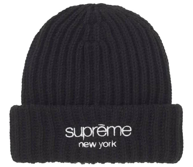 Men's Supreme Chunky Rib Classic Logo Beanie