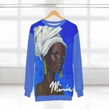 Blue and White AOP Unisex Sweatshirt