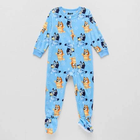 Jcpenney Toddler Boys Microfleece Hooded Long Sleeve Footed Pajamas