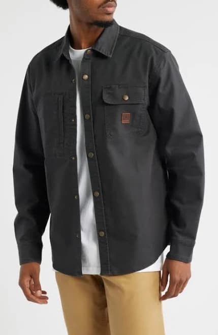 Brixton Men's Builders Stretch Cotton Blend Overshirt