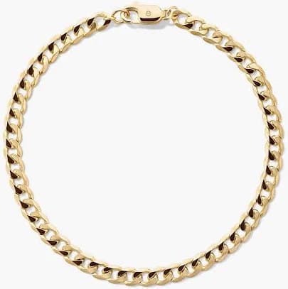 Mejuri Flat Curb Chain Bracelet Gold