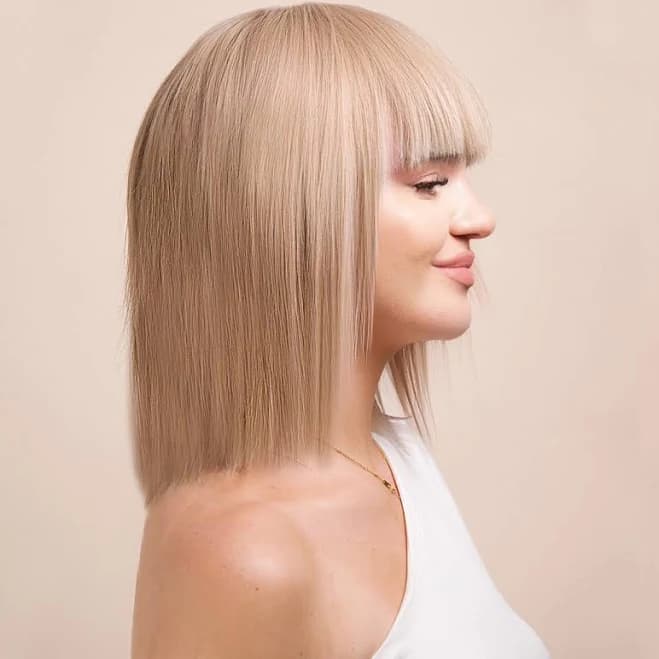 Natural Fringe Bob Wig