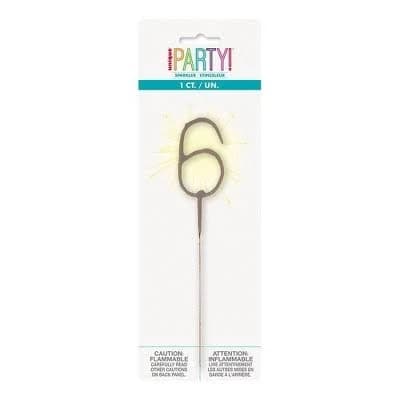 Numeral 6 Cake Sparkler