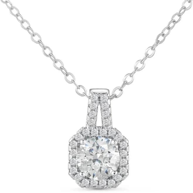 Women's Silver Square Necklace