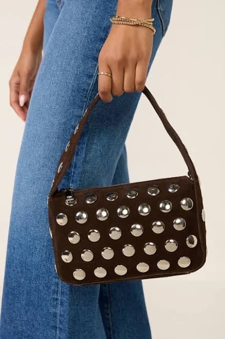 Evereve Lena Studded Shoulder Bag