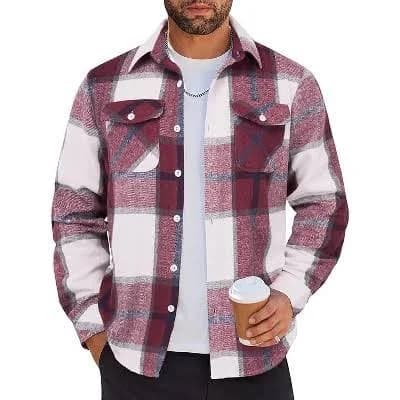 COOFANDY Men's Casual Flannel Plaid Shirt