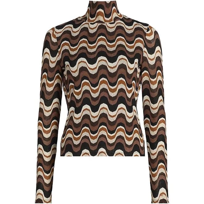 Ramy Brook Women's Prudence Swirl Prudence Turtleneck Sweater