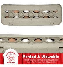 Cackle Hatchery Vented Paper Pulp Egg Cartons Holds 1 Dozen Chicken Eggs (144 Pack) - Walmart.com