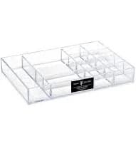 Isaac Jacobs 12-Compartment Clear Acrylic Drawer Organizer