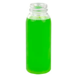 8 oz. Clear PET Round Energy Beverage Bottle with 38mm DBJ Neck (Cap S