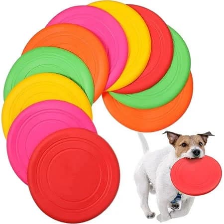 Lsupdaol 5 Pack Dog Flying Disc Silicone Puppy Flyer Toy Soft Dog Floating Saucer Indestructible React Faster Training Interactive Toys for Small