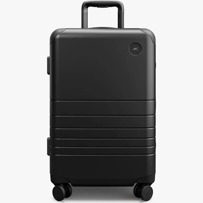 Monos Hybrid Carry-on Plus Suitcases Luggage 23 Inch Height Cabin Size Aluminum Plus, Suitcase. Polycarbonate Hard Shell, Frame And Corner