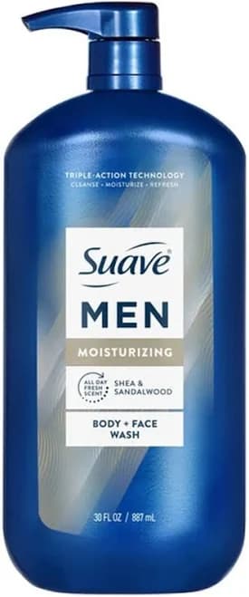 Suave Men's Moisturizing 2-in-1 Body & Face Wash