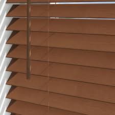 LEVOLOR Trim+Go 2-in Slat Width 67-in x 64-in Cordless Walnut Faux Wood Room Darkening Horizontal Blinds 2030460 at Lowes.com