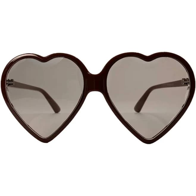 Heart Shaped Bevelled Edge Sunglasses