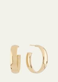 Lana 24mm Curved Hoop Earrings in 14K Yellow Gold - Bergdorf Goodman