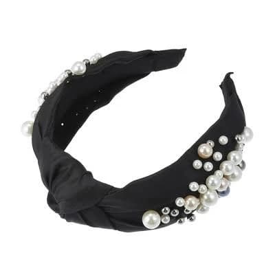Women's Faux Pearl Bead Knotted Headband