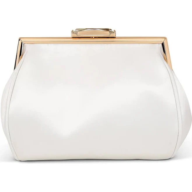 Woman's Badgley Mischka Skye Satin Pouch Clutch