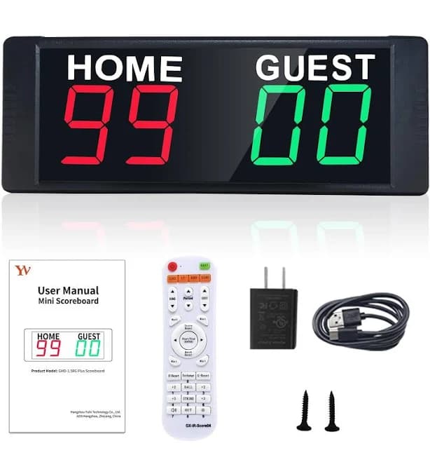 Led Portable Digital Scoreboard, Tabletop Electronic Scoreboard With