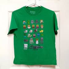 Minecraft | Shirts & Tops | Mojang Minecraft Green Short Sleeve Tee Shirt | Poshmark