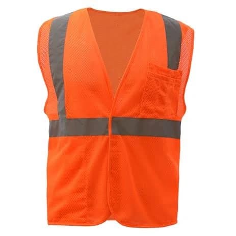Class 2 Safety Vest with Hook and Loop