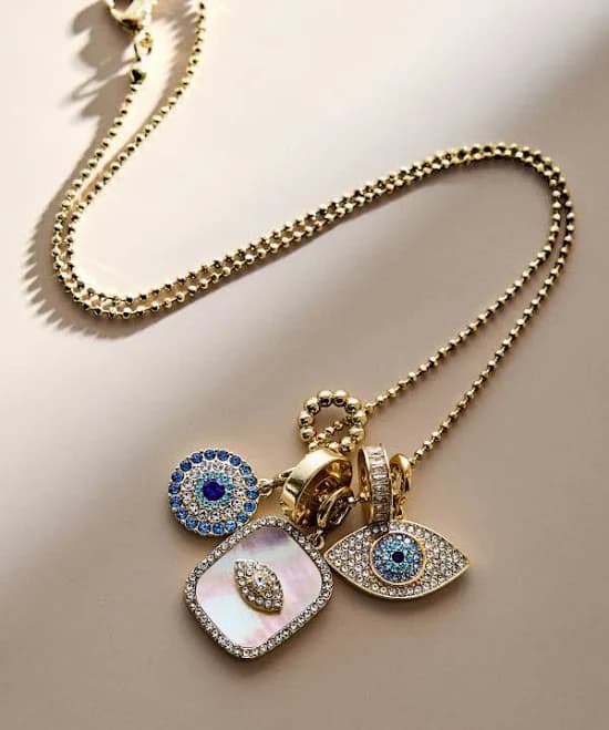 BaubleBar Women's Evil Eye Charm Necklace