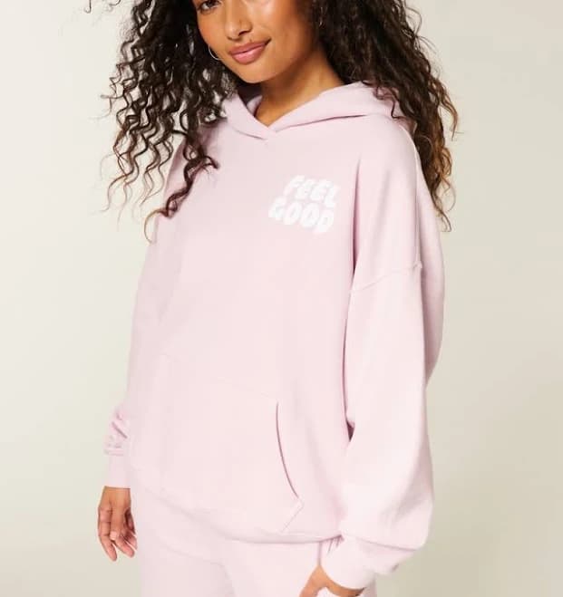 Hollister Women's Oversized Graphic Hoodie