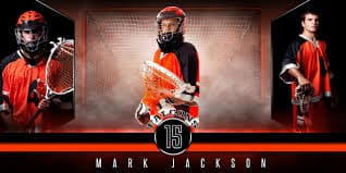 10x20 Photo Template - Fantasy Lacrosse - Photoshop Layered Sports Template