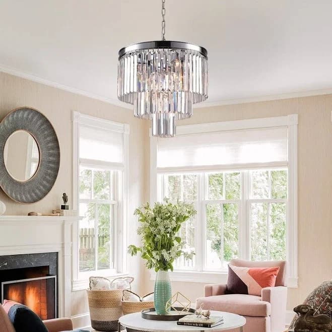 4modernhome Maxax 7 - Light Unique Tiered Chandelier with Crystal Accents