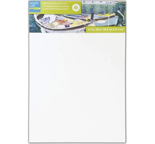 Level 3 Gallery Wrapped Heavy Duty Canvas by Artist's Loft in White | 24" x 36" | Michaels