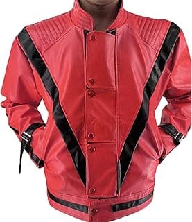 Red Leather Jacket for Audlts Kids Tolloder Dance Costumes Celebrate Festival Dress Halloween