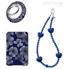 Velvet Caviar Gift Set with MagSafe Wallet, Grip Ring, Phone Charm in Midnight Blossom