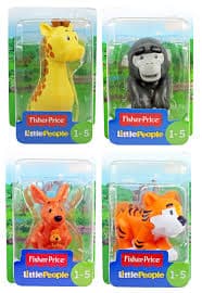 Buy Fisher Price Little People Zoo Animal Figures 4 Pack - Giraffe, Gorilla, Kangaroo & Tiger - Set 1 Online at desertcartINDIA