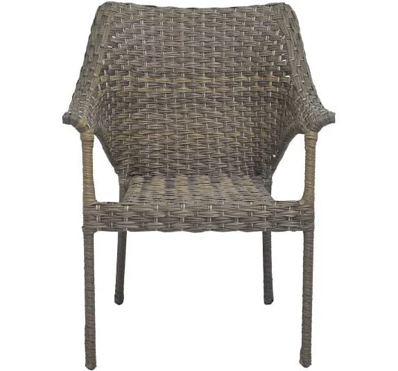 Style Selections Lola Wicker Stackable Stationary Conversation Chair